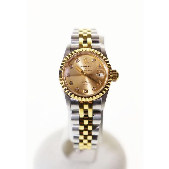 A BATHING APE アベイシングエイプ BAPEX TYPE6 SILVER GOLD 自動巻き