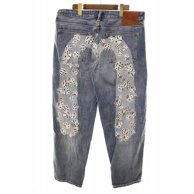 【中古】エヴィス EVISU × PALACE 24SS DICE DENIM JEAN SIZE 34×34 2ESPAM4JE114908DN パレス ☆AA★●■251213 EVISU（エヴィス） × PALACE 24SS DICE DENIM JEAN SIZE 34×34