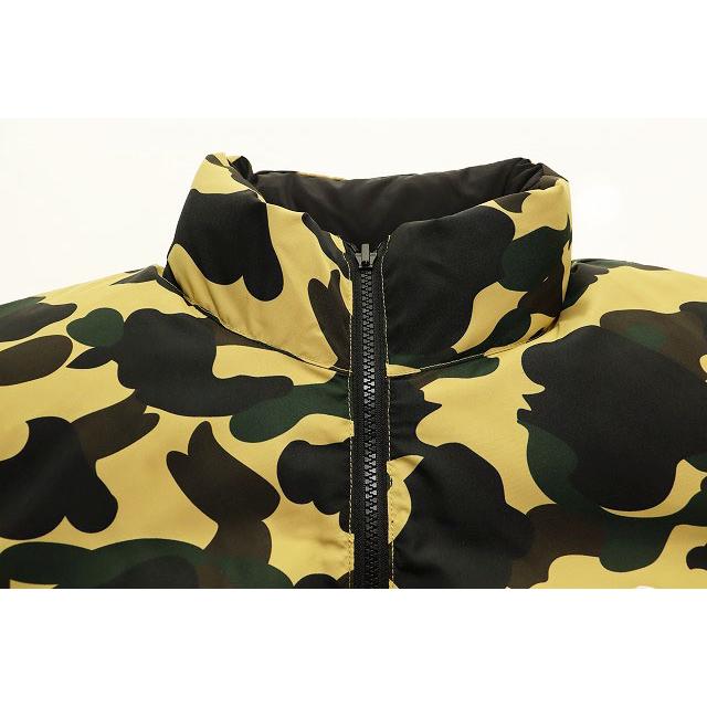 アベイシングエイプ A BATHING APE 1ST CAMO REVERSIBLE DOWN JACKET YELLOW L 1L80144005 ファースト カモ リバーシブル ダウン ジャケッの画像