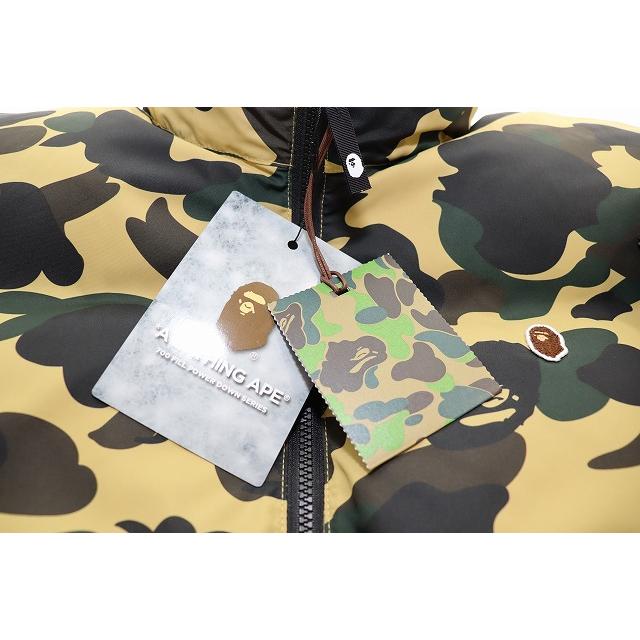 アベイシングエイプ A BATHING APE 1ST CAMO REVERSIBLE DOWN JACKET YELLOW L 1L80144005 ファースト カモ リバーシブル ダウン ジャケッの画像