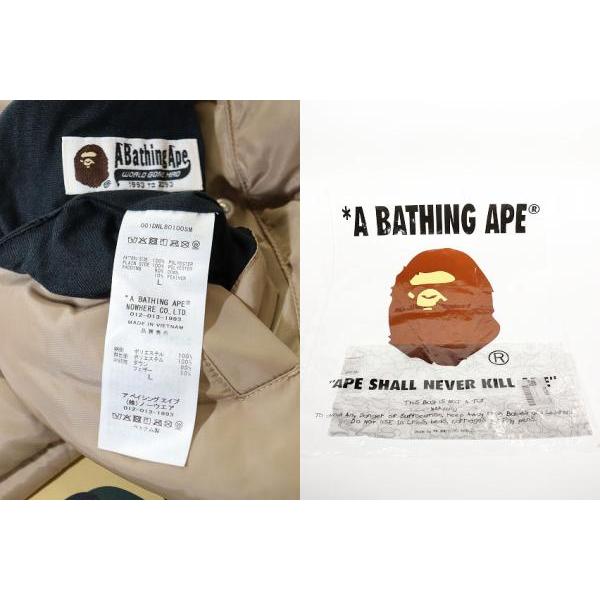アベイシングエイプ A BATHING APE 1ST CAMO REVERSIBLE DOWN JACKET YELLOW L 1L80144005 ファースト カモ リバーシブル ダウン ジャケッの画像