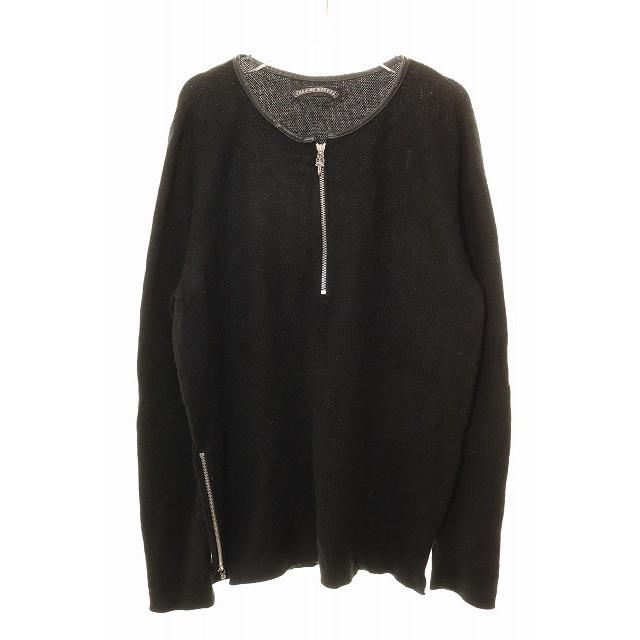 CHROME HEARTS（クロムハーツ） レザーパイピング ダガー ハーフジップ
