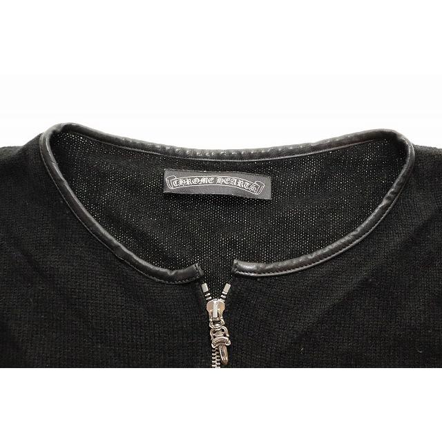 CHROME HEARTS（クロムハーツ） レザーパイピング ダガー ハーフジップ