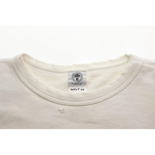 セントマイケル SAINTMICHAEL 21SS CREW SWEAT SHIRT WHITE S SM-S21