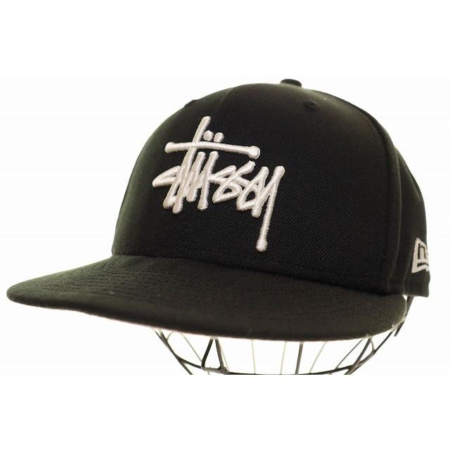 STUSSY（ステューシー） × NEW ERA CAP BLACK 7 1/2 ニューエラ W