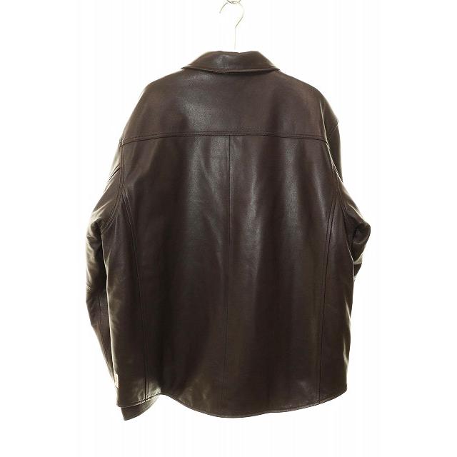 STUSSY（ステューシー） STUSSY 24SS BOXY LEATHER OVERSHIRT ESPRESSO