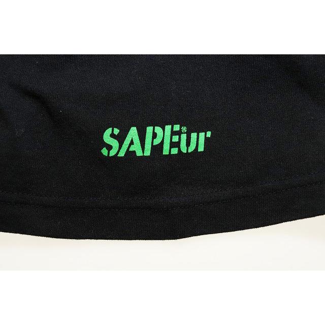 SAPEur HARLEQUIN S/S TEE BLACK SIZE M サプール ハーレクイン 半袖 T