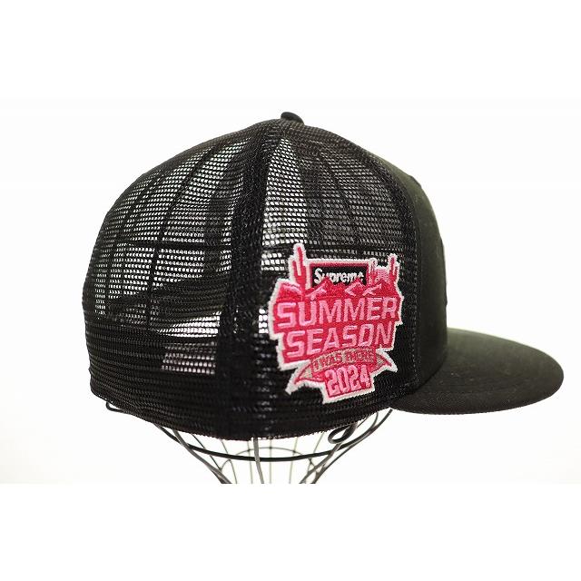 Supreme×NEW ERA ベースボールメッシュキャップ　黒　7 5/8 Supreme（シュプリーム） × NEW ERA 24SS BOX LOGO MESH CAP BLACK