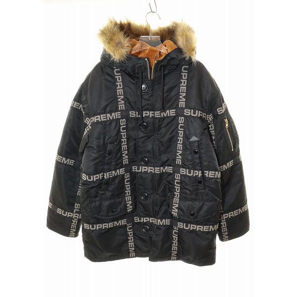 Supreme（シュプリーム） SUPREME 18AW LOGO TAPE N-3B PARKA BLACK S