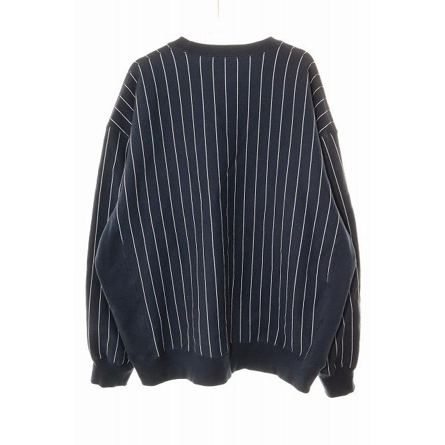 Supreme（シュプリーム） SUPREME 24SS PINSTRIPE CREWNECK NAVY L