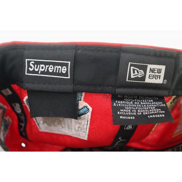 Supreme レッド キャップ ロゴ入り Supreme（シュプリーム） × NEWERA 23AW WORLDWIDE BOX LOGO CAP RED