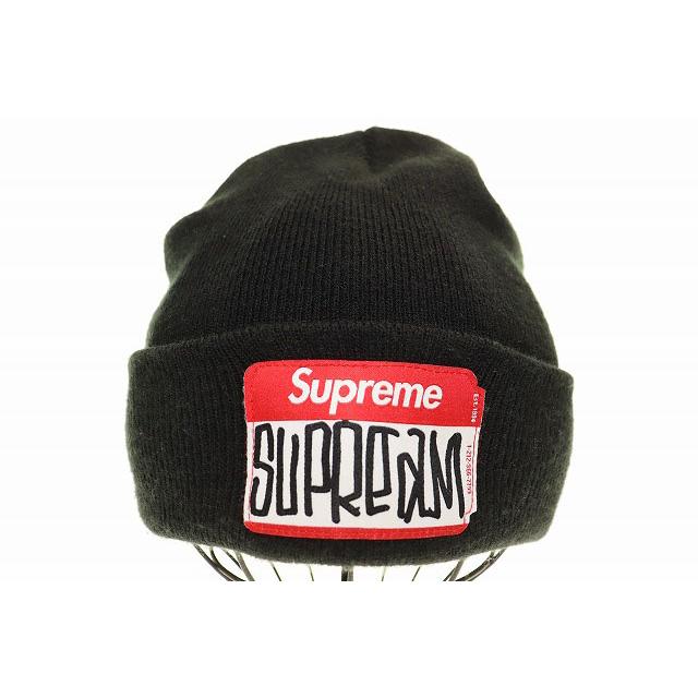 Supreme GONZ ニット帽　ビーニー　ブラック 黒　シュプリーム　ゴンズ Supreme（シュプリーム） SUPREME 21AW GONZ NAMETAG BEANIE BLACK