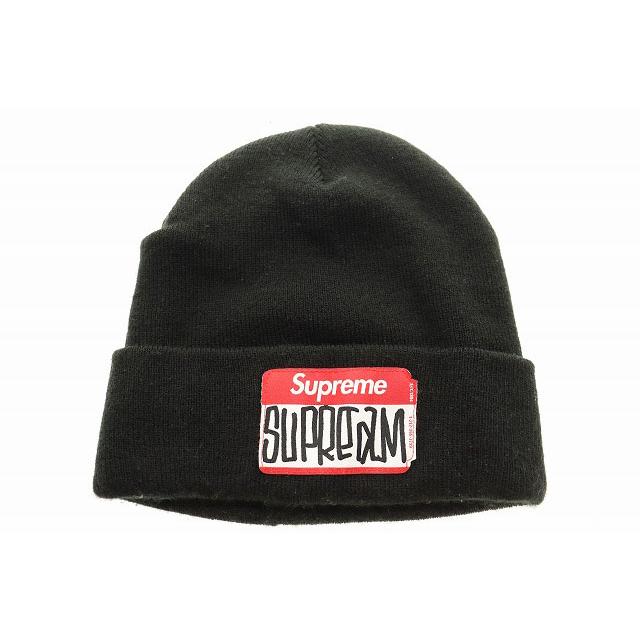 Supreme ブラック ニット帽 Supreme（シュプリーム） SUPREME 21AW GONZ NAMETAG BEANIE BLACK