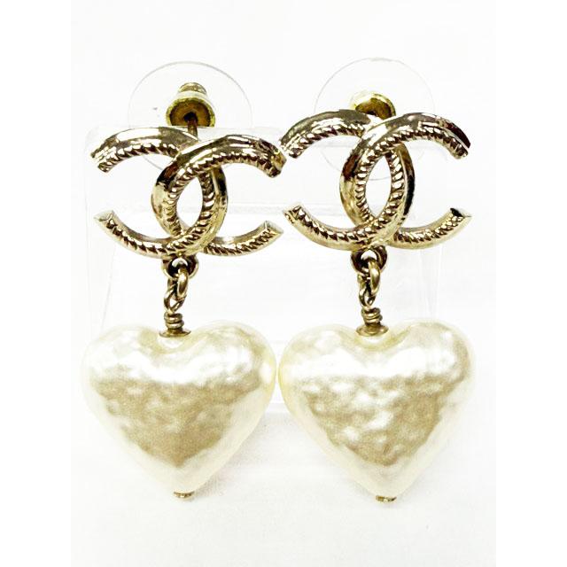 CHANEL（シャネル） ピアス ココマーク ハート パール スイング