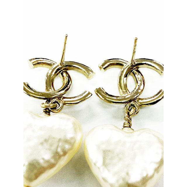 CHANEL（シャネル） ピアス ココマーク ハート パール スイング 