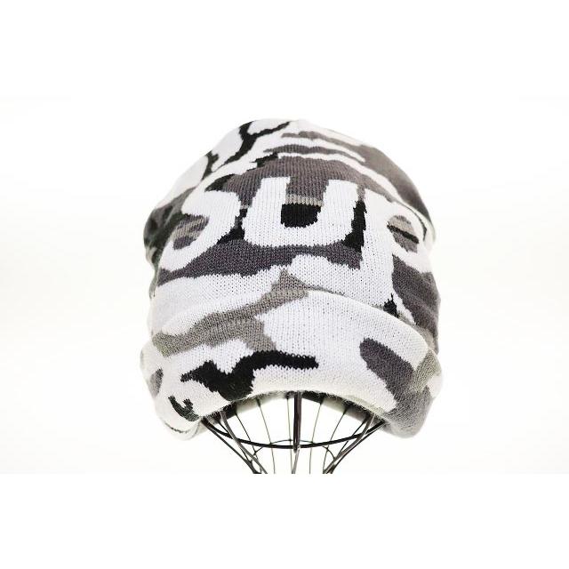 Supreme シュプリーム 25AW Camo Big Logo Beanie  Camo カモビッグロゴ ビーニー スノーカモ ニット帽 グレー系【中古】 Supreme（シュプリーム） SUPREME 25AW CAMO BIG LOGO BEANIE カモ
