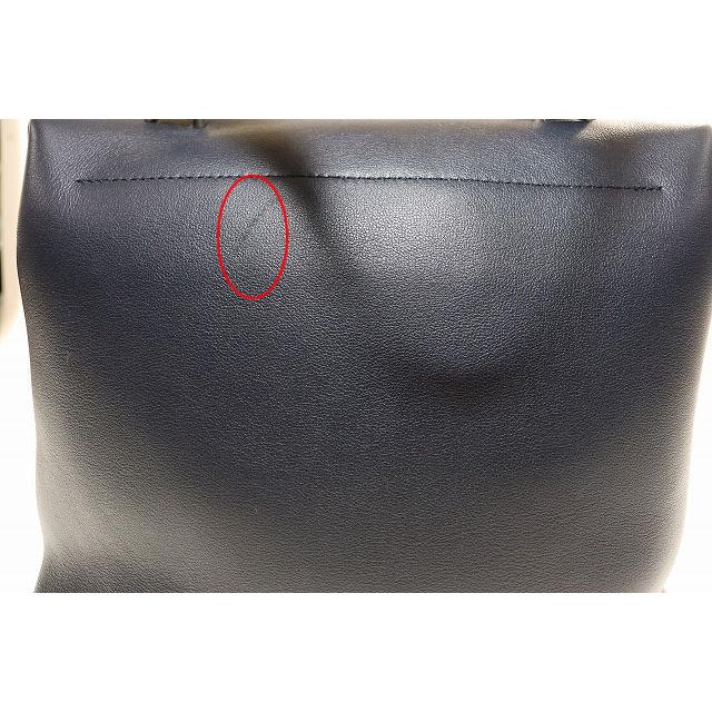セリーヌ CELINE スモールソフトキューブ ショルダーバッグ 2WAY レザー ネイビー 【ブランド古着ベクトル】☆AA★▲■260228 レディース