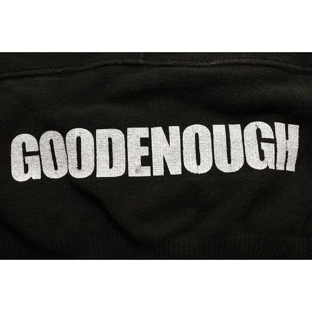グッドイナフ GOODENOUGH 00s 裾ロゴ ストレッチ コットン ニット 