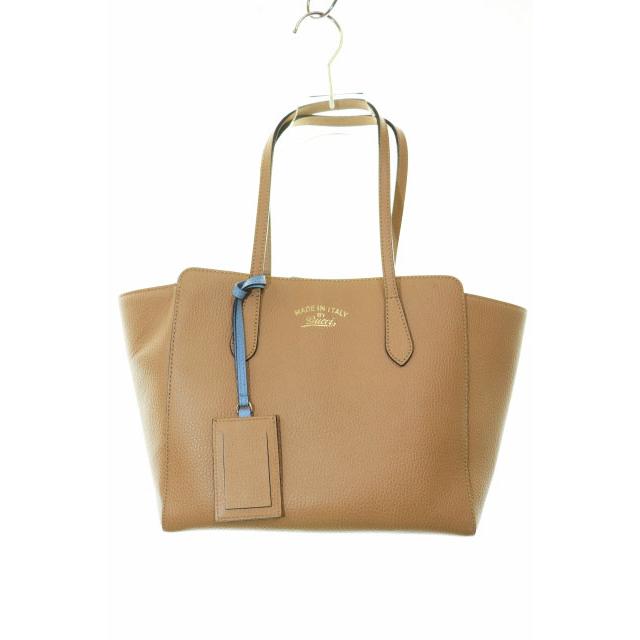 GUCCI トートバッグ ベージュ ブルー レザー GUCCI GG柄キャンバス 
