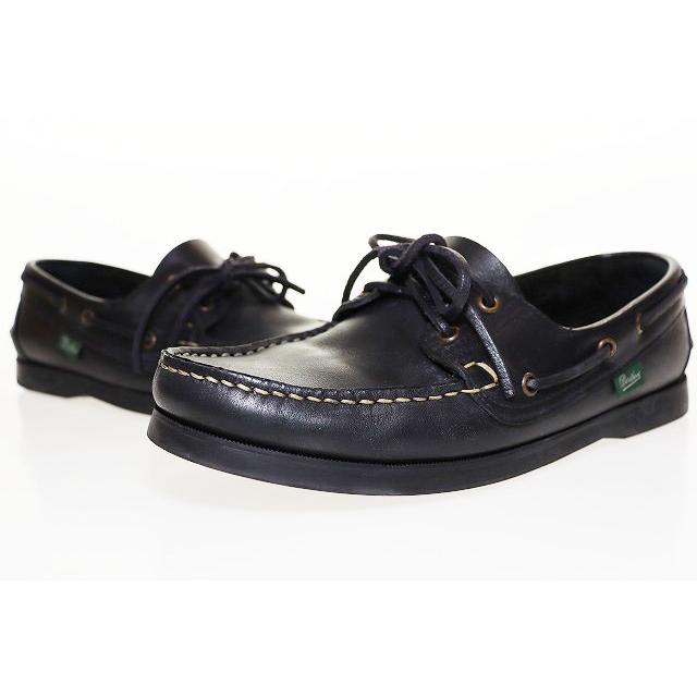 美品 パラブーツ デッキシューズ バース 7インチ パラブーツ Paraboot バース デッキシューズ モカシン 7 1/2 レザー