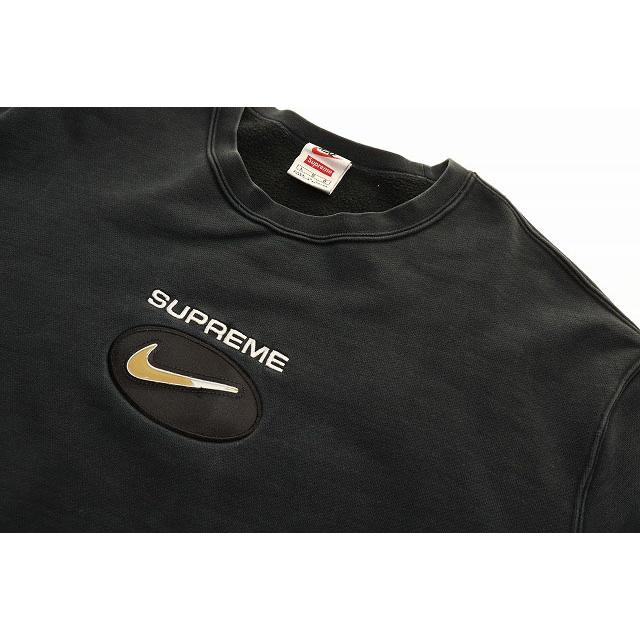 シュプリーム　ナイキ　スウェット　トレーナー Supreme x NIKE コラボ トレーナー ジュエル クルーネック 黒 (Supreme