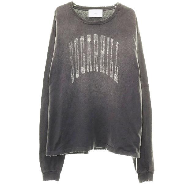 SUGARHILL - ロングスリーブTシャツ シュガーヒル SUGARHILL COLLEGE PRINT LONG SLEEVE T-SHIRT BLACK