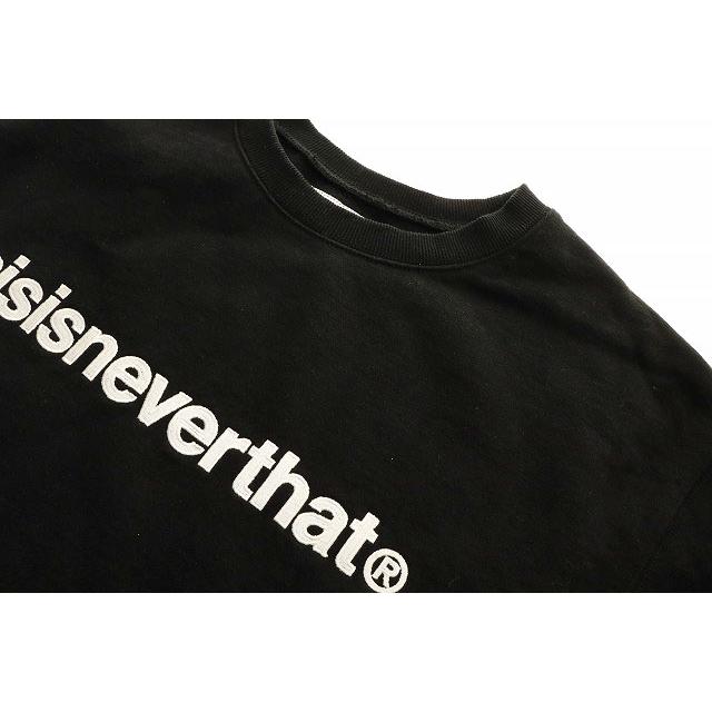 ディスイズネバーザット thisisneverthat T-LOGO CREWNECK SWEAT BLACK