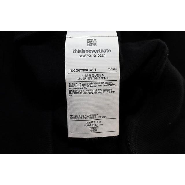 ディスイズネバーザット thisisneverthat T-LOGO CREWNECK SWEAT BLACK 