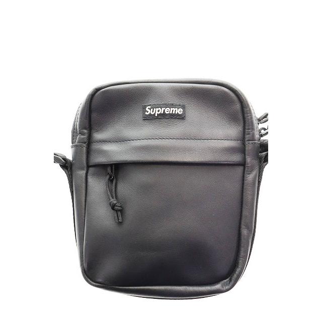 Supreme（シュプリーム） SUPREME 23AW LEATHER SHOULDER BAG BLACK