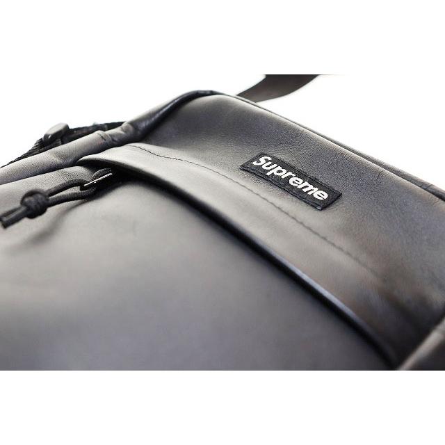 Supreme（シュプリーム） SUPREME 23AW LEATHER SHOULDER BAG BLACK