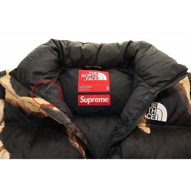 シュプリーム SUPREME 21AW BLEACHED DENIM PRINT NUPTSE JACKET M NF0A7WO8 ブリーチ デニム プリント ヌプシ ダウン ジャケット 260320の画像
