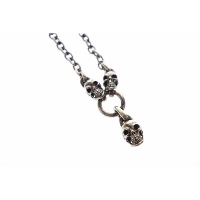 スカルデザイン シルバーネックレス　ガボール ガボラトリー ガボール Gaboratory Gabor QUARTER SKULL NECKLACE