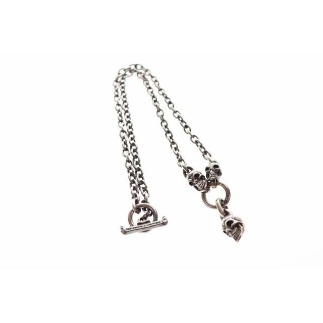 スカルデザイン シルバーネックレス　ガボール ガボラトリー ガボール Gaboratory Gabor QUARTER SKULL NECKLACE