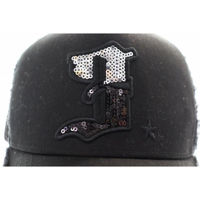 ヨシノリコタケ 3 スパンコール メッシュキャップ YOSHINORI KOTAKE DESIGN CAP SPANGLE 3 BLACK ヨシノリ コタケ