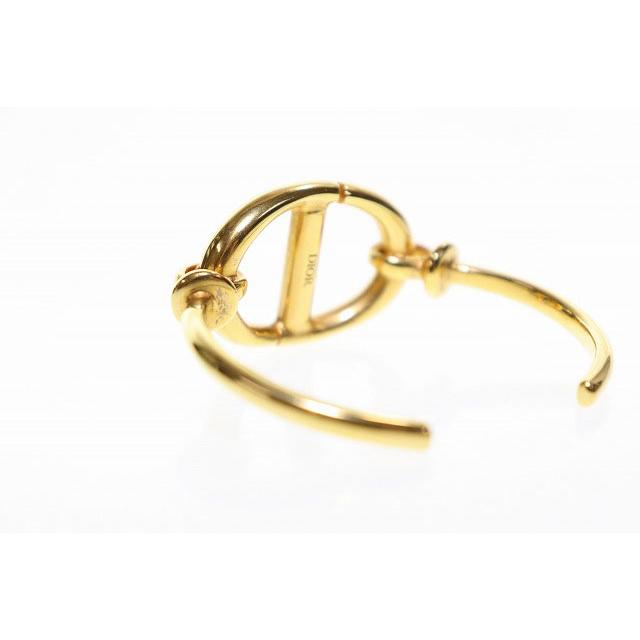 ディオール Dior CD NAVY LOGO BANQLE OPEN CUFF GOLD アイコン ロゴ