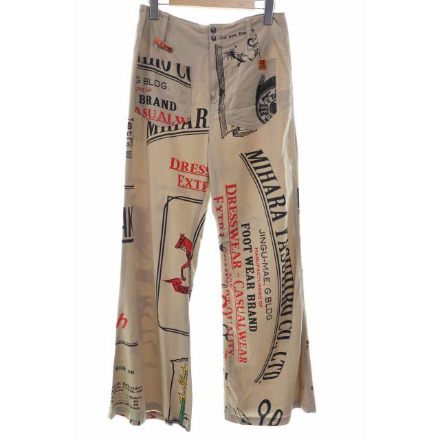ミハラヤスヒロ MIHARA YASUHIRO FRARE PANTS BEIGE SIZE 38 B02PT123 