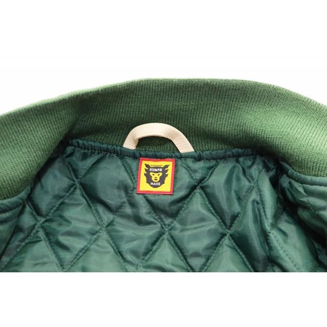 ヒューマンメイド HUMAN MADE 20AW VARSITY JACKET GREEN M バーシティ