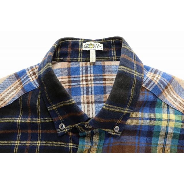 LOEWE チェック柄 ネルシャツ 刺繍ロゴ LOEWE（ロエベ） LOEWE ELN PATCHWORK CHECK OVERSHIRT S H2299920SU