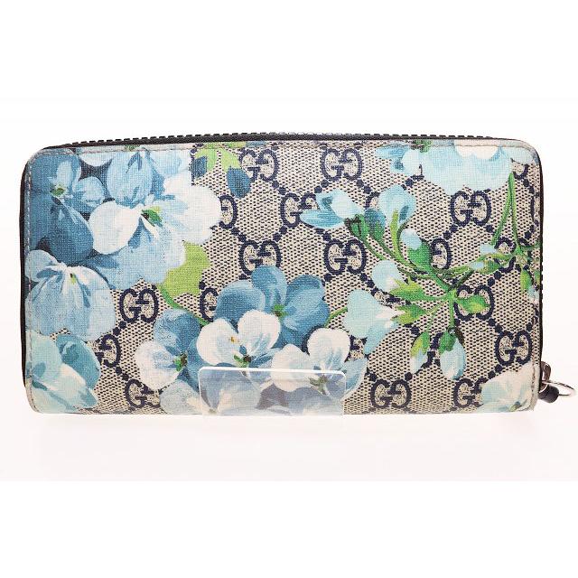 グッチ GGブルームスプリント ラウンドファスナー ジップ ウォレット 長財布 GUCCI（グッチ） GUCCI GGブルームスプリント ラウンドファスナー