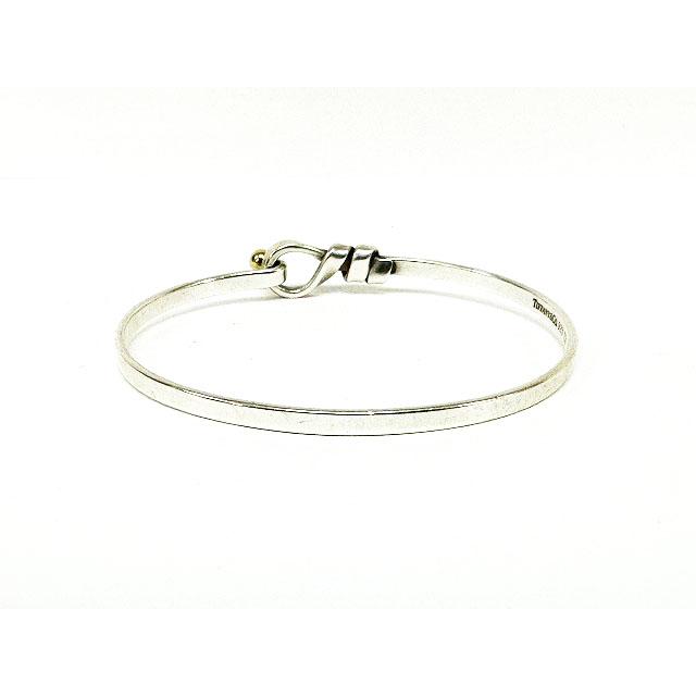 【美品】ティファニー フックアンドアイ バングル ブレスレット SV925 ティファニー TIFFANY & CO. フック&アイ バングル ブレスレット SV925