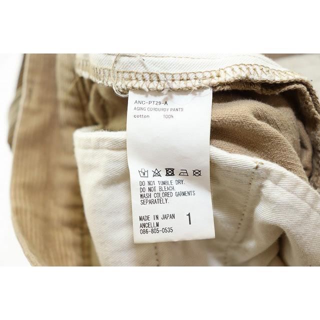 アンセルム ANCELLM 23AW AGING CORDUROY PANTS 1 ANC-PT29-A