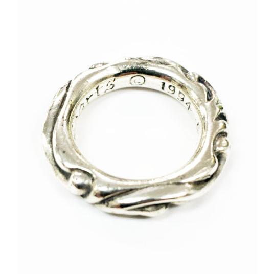 クロムハーツ スクロールバンドリング 指輪　9号 シルバー 925 CHROME HEARTS（クロムハーツ） CHROME HEARTS SCRL BAND 9号