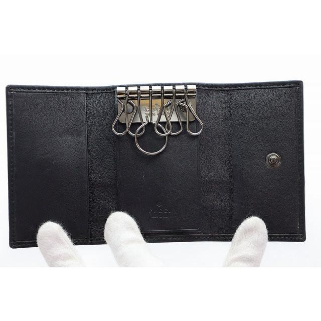 GUCCI（グッチ） キーケース 6連 GGシマ レザー シェリーライン