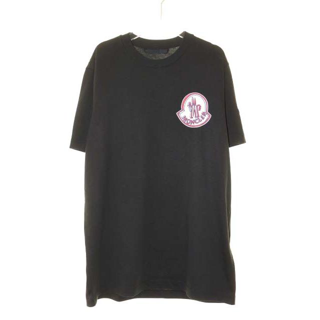 MONCLER（モンクレール） ロゴ プリント コットン Tシャツ ブラック 黒 