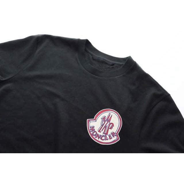 MONCLER（モンクレール） ロゴ プリント コットン Tシャツ ブラック 黒 