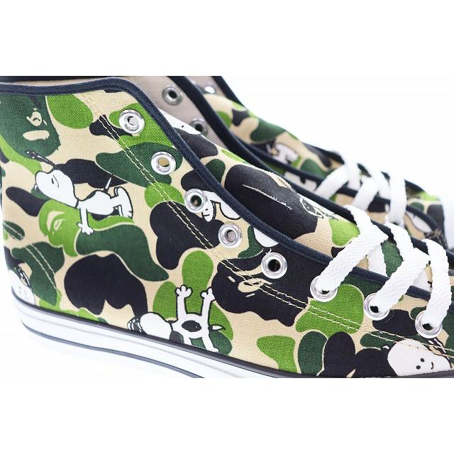 アベイシングエイプ A BATHING APE 稀少 1st Camo APESTA HI 2014 27.5cm PEANUTS SNOOPY エイプスタ ハイ スニーカー スヌーピー ▲■2605の画像