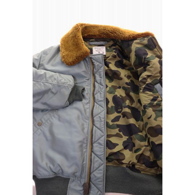 アベイシングエイプ A BATHING APE × TOYS McCOY MARITIME BAPE S-R SQUADRON L 001HJ9831907 トイズ マッコイ フライトジャケット 260507の画像