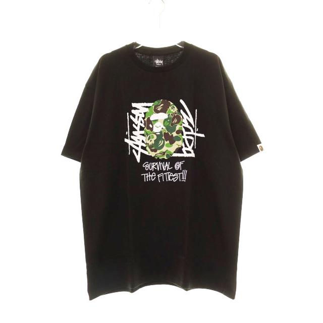 Stussy × A BATHING APEコラボTシャツ Lサイズ　未使用品 A BATHING APE（アベイシングエイプ） × STUSSY Lサイズ ステューシー
