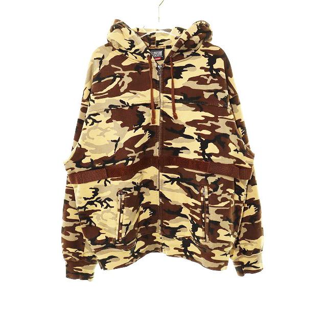 Supreme カモ柄 ジップアップパーカー S