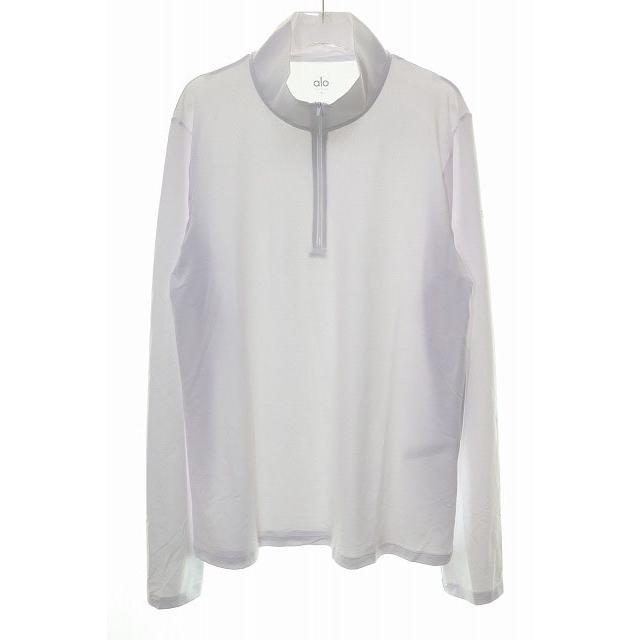 アロー ALO Yoga CONQUER 1/4 ZIP REFORM LONG SLEEVE WHITE S M1393R